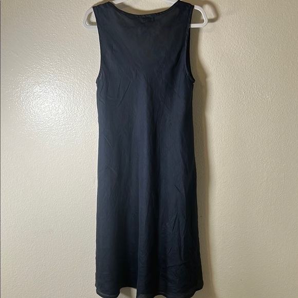CP Shades linen navy blue Sleeveless Scoop Neck Midi Dress size Small - Picture 4 of 12